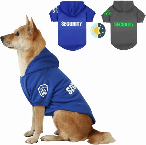 Vista 8 de Sudadera de seguridad con estampados que brillan en la oscuridad DAJIDALI - Ropa para perros - Sudadera de invierno - Chaqueta de suéter abrigada