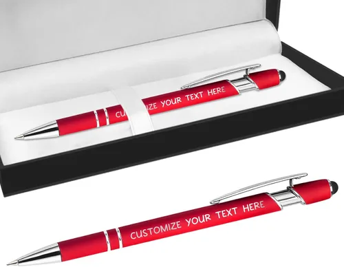 Vista 59 de Bolígrafos personalizados con lápiz óptico y grabado gratis, bolígrafos personalizados para negocios, graduación, aniversarios (hasta 500 unidades)