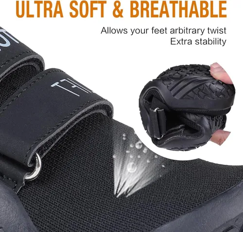 Vista 4 de FANTURE Zapatos de levantamiento de pesas para hombre y mujer, zapatos de entrenamiento para sentadillas, minimalistas y descalzos para gimnasio