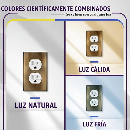 Vista 2 de ENERLITES Placa de pared de metal para receptáculo dúplex, acero inoxidable, tapa de tomacorriente, resistente a la corrosión, tamaño estándar