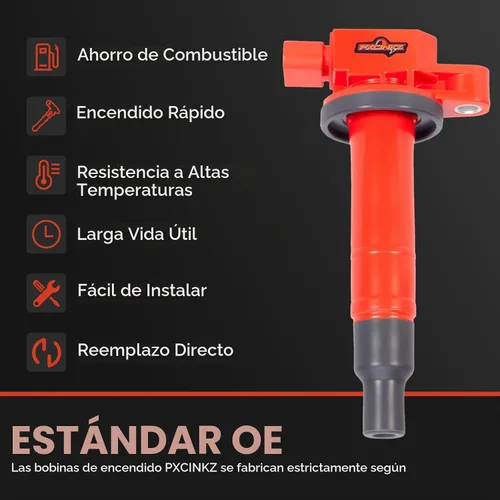 Vista 2 de Juego de 4 bobinas de encendido mejoradas y bujías y conector