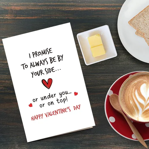Vista 6 de Qiliji Tarjeta traviesa del día de San Valentín para él y ella, divertida tarjeta del día de San Valentín para marido, novio, esposa, novia, tarjeta