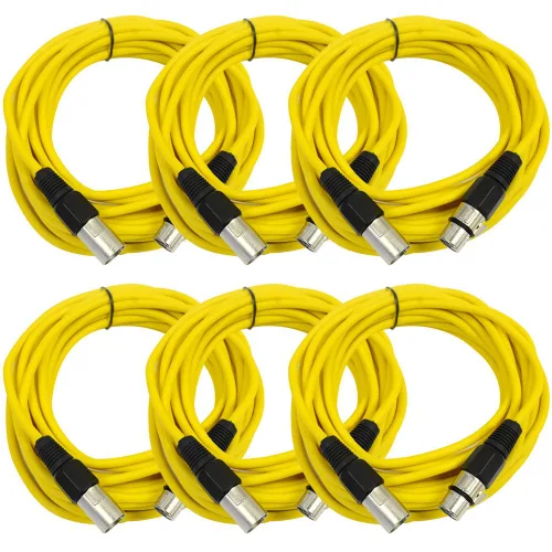 Vista 21 de SEISMIC AUDIO - SAXLX-2 - Paquete de 6 cables de conexión XLR macho a XLR hembra de 2 pies - Equilibrados - Cables de conexión de 2 pies