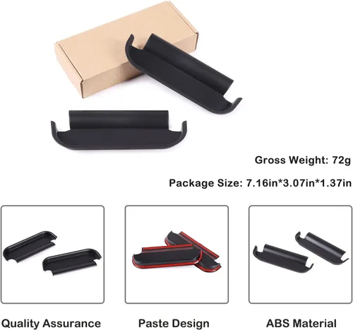 Vista 7 de Aunginsy Organizador de almacenamiento para manija de puerta de automóvil, compatible con Toyota FJ Cruiser 2007-2021, manija de puerta delantera