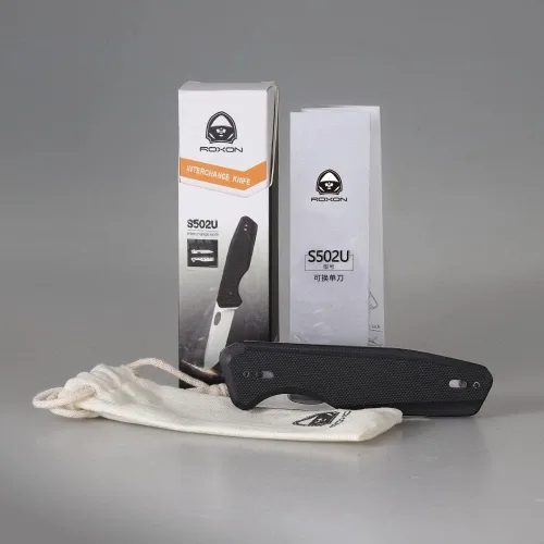 Vista 6 de Roxon S502U Cuchillo plegable de bolsillo mejorado Phantasy, mango G10, herramienta de bolsillo de supervivencia, cuchillo EDC, hoja de cuchillo