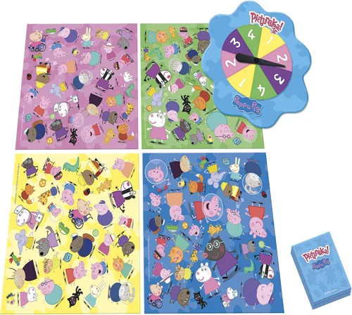 Vista 2 de Hasbro Gaming Pictureka! Juego de fotos Junior Peppa Pig, divertido juego de mesa para preescolares, para niños de 4 años en adelante, no requiere