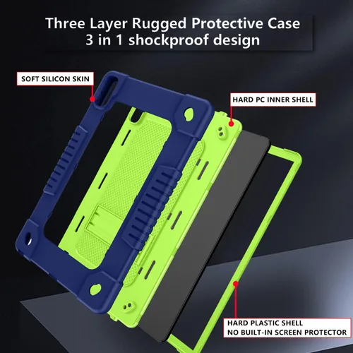 Vista 3 de Funda para Lenovo Tab P11 de 2ª generación, para Lenovo Tab P11 Gen 2, correa de hombro híbrida a prueba de golpes para niños, funda protectora