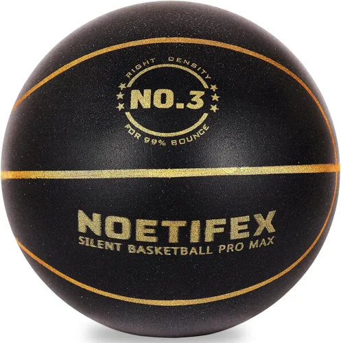 Vista 9 de Balón de baloncesto silencioso con peso de 580g mejorado, balón de entrenamiento interior de alta densidad y silencioso con caja de regalo