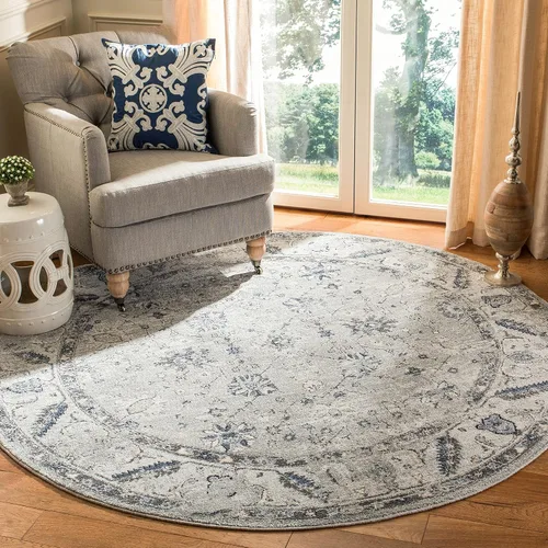Vista 8 de SAFAVIEH Colección Charleston Alfombra de Acento - 2 pies x 5 pies, Gris & Gris Oscuro, Diseño Oriental con Efecto Desgastado, No Desprende Pelusa