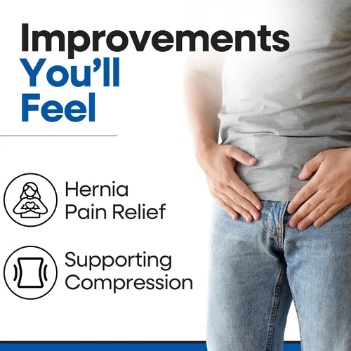 Vista 4 de ARMSTRONG AMERICA Cinturón doble para hernia inguinal para hombre, soporte de hernia inguinal Cinturón de soporte para hernias de truss abdominal