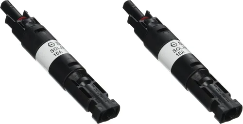 Vista 5 de Renogy 10A macho y hembra conector impermeable en línea portafusibles, w, negro
