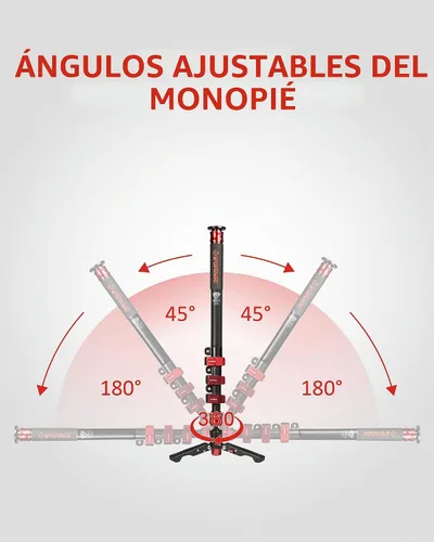 Vista 7 de IFOOTAGE Cobra 3 Monopod A180F Cámara Profesional Monopod 71