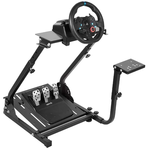 Vista 9 de Marada Racing Wheel Stand with Adjustable Shifter Mount fit for Logitech G920 G29 G923 Thrustmaster T300, Foldable Steering Wheel Stand Gaming