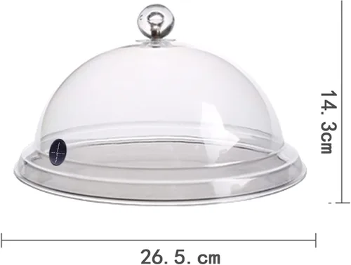 Vista 2 de Tapa de cúpula Fundas para tazas de pistolas, campana de humo para cocina, infusor de humo, tapa cloche para ahumador, platos y tazones Cocina