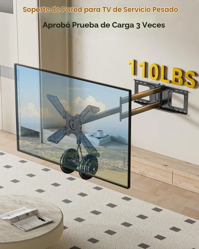 Vista 2 de FORGING MOUNT Soporte de pared para TV de brazo largo con extensión de 48.03 pulgadas para televisores y monitores de 26 a 75 pulgadas, soporte