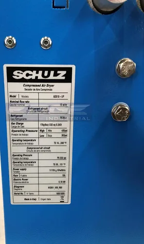Vista 7 de SCHULZ SECADOR DE AIRE REFRIGERADO PARA COMPRESOR DE AIRE, SISTEMAS DE AIRE COMPRIMIDO, 10 CFM, PARA COMPRESORES DE 2 Y 3 HP (CON PRECARGADOR)