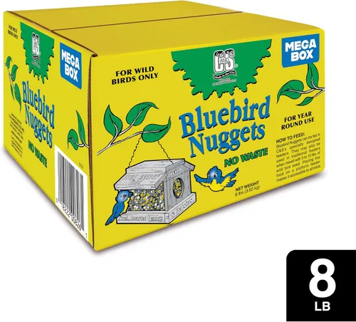 Vista 12 de C&S Pepitas de Sebo Azul para Aves Silvestres Mega Caja, 8 Libras