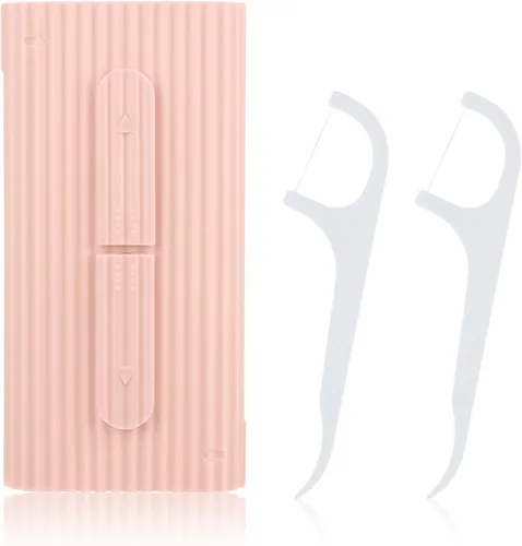 Vista 9 de WLLHYF Estuche portátil de hilo dental automático, organizador de recogida de hilo dental de viaje, estuche de almacenamiento con dispensador