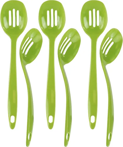 Vista 8 de Reston Lloyd Cuchara ranurada de melamina utensilio de cocina de alta calidad con mango ergonómico resistente al calor, plástico duradero sin BPA