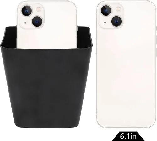 Vista 3 de Paquete de 6 portavasos colgantes para carrito rodante, accesorios, ganchos pequeños para colgar, contenedores de almacenamiento colgantes, Negro