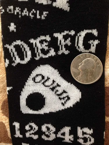 Vista 2 de Ouija Board Print - Calcetines hasta la rodilla para mujer, talla 9-11