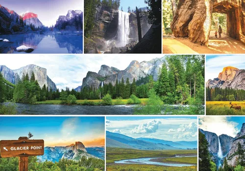 Vista 3 de Zion & Yosemite National Parks Jigsaw Puzzles Bundle - 2 rompecabezas de 1000 piezas