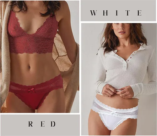 Vista 2 de LEVAO ropa interior sexy de encaje para mujer, bragas hípster, transpirables, elásticas y sin costuras, paquete con varias unidades, tipo bikini