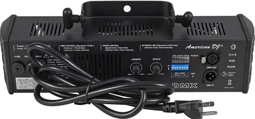 Vista 5 de American DJ Mega Flash DMX 800w DMX luz estroboscópica con sensor de sonido + altavoz gratis