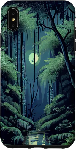 Vista 8 de Funda para iPhone 11 Pro Bamboo Forest in the Moonlight Shimmer on River