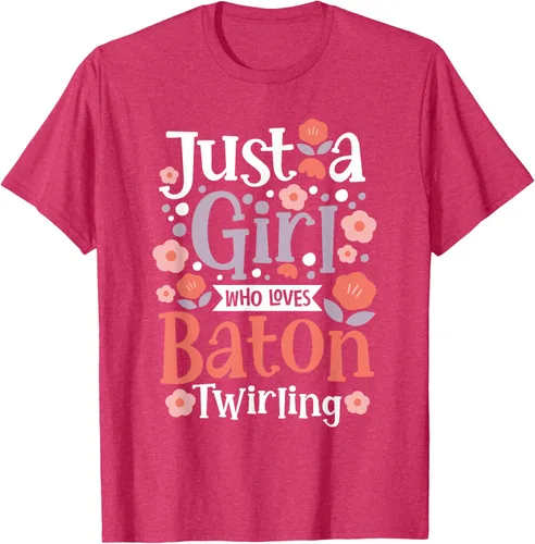 Vista 31 de A Girl Who Loves Baton Twirling - Camiseta de giro Majorette Twirler, Negro