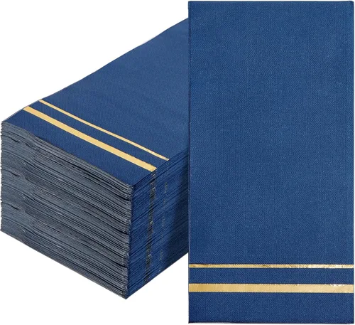 Vista 6 de bUCLA 100 Unidades de Servilletas de Papel Negras de 3 Capas - Servilletas de Papel Negras Desechables de Calidad Premium, Absorbentes para Cocina