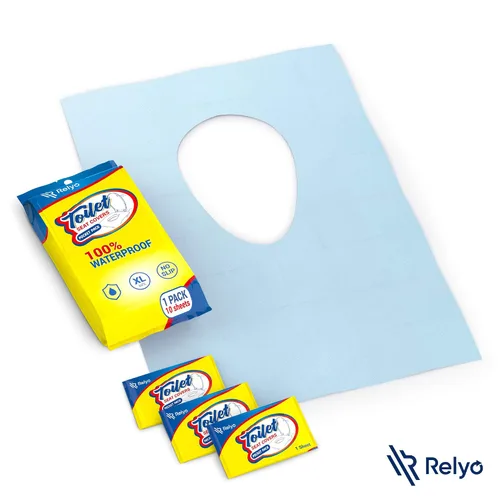 Vista 7 de Relyo Paquete de 20 fundas desechables XL para asiento de inodoro, impermeables, con pestañas adhesivas para adultos, niños y niños, viajes, baños