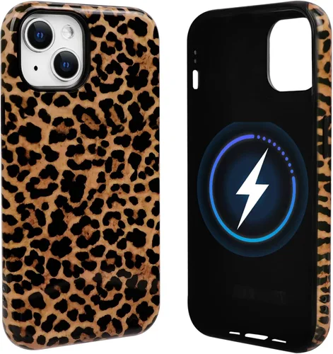 Vista 57 de NITITOP Funda magnética compatible con iPhone 11, compatible con MagSafe lindo diseño estético de leopardo ámbar tortuga para mujeres, hombres