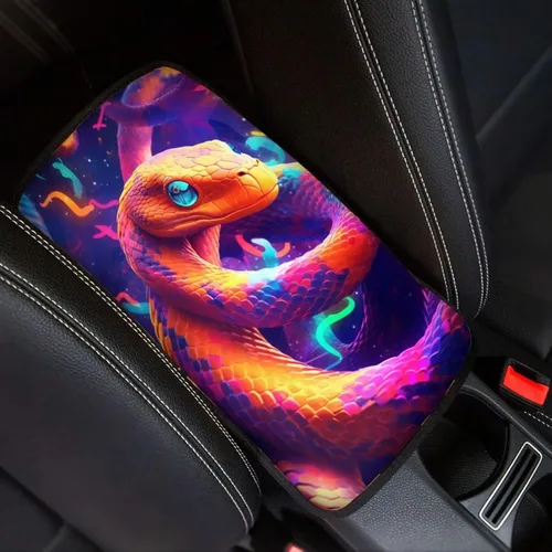 Vista 29 de Funda para reposabrazos de automóvil, ajuste universal para la mayoría de automóviles, SUV, camiones, sedán, patrón fresco, plegable, cómoda, Oso