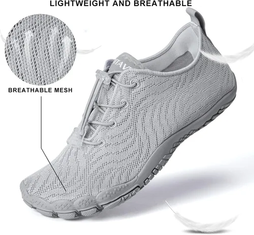 Vista 8 de HIITAVE - Zapatos de agua minimalistas para mujer, de secado rápido, para hacer natación, bucear, surfear, hacer deportes acuáticos, ir a