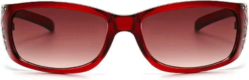 Vista 3 de willochra Fashion Y2K - Gafas de sol polarizadas para mujer, con diamantes de imitación, rectangular, protección UV400