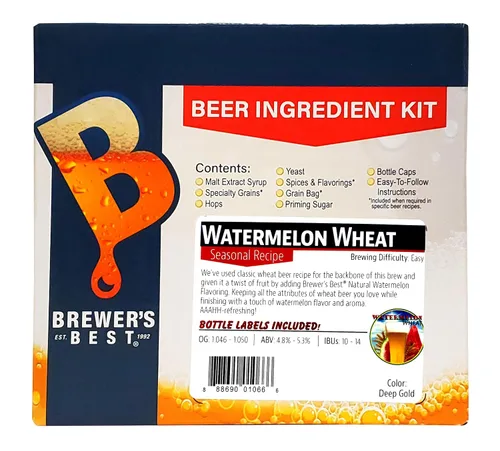 Vista 2 de Brewer's Best El kit de ingredientes de cerveza de trigo y sandía hace 5 galones