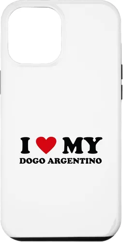 Vista 6 de iPhone 15 I Heart Dog Dad Mom - I Love Dogo Argentino Case