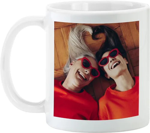 Vista 15 de Let's Make Memories Taza con fotos personalizada, taza de café personalizada, tu foto o obra de arte de niños, para ella, cumpleaños, para mamá