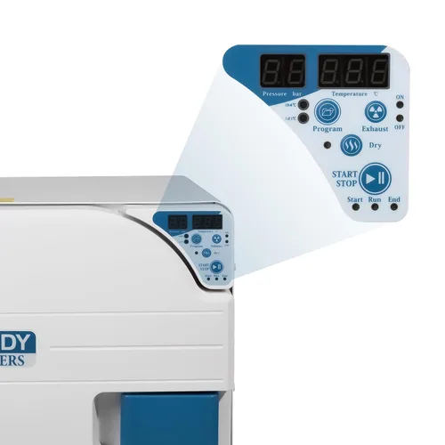 Vista 4 de EustomA Esterilizador automático de vapor autoclave 16L/18/23L Función de secado de alta presión Temperatura vapor Pantalla digital Cerradura