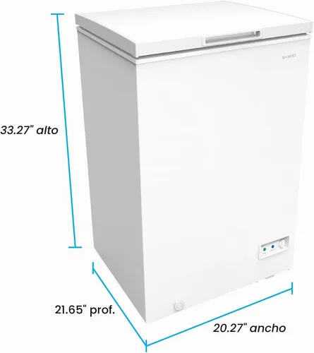 Vista 5 de Avanti CF35F0W - Congelador de cofre listo para garaje (3.5 pies cúbicos), color blanco