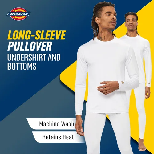 Vista 4 de Dickies Conjunto de ropa interior térmica para hombre, 2 piezas, capa base para clima frío para hombre