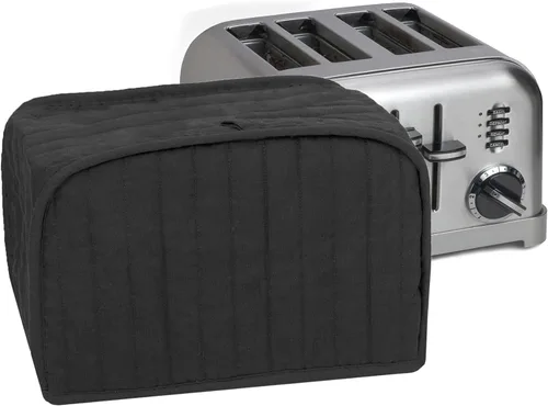 Vista 11 de Funda RITZ Premium Universal para tostadora de dos rebanadas, 11.25" x 5.75" x 7", de poliéster y algodón acolchado, protector contra huellas Negro