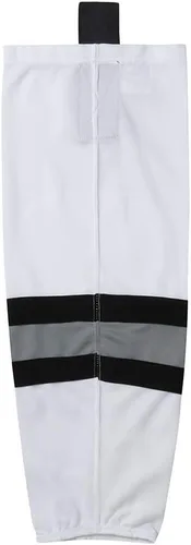 Vista 3 de EALER HS100 Series Team Color Dry Fit Calcetines de hockey sobre hielo para niños jóvenes a adultos mayores y jóvenes a adultos, Xw042#blanco