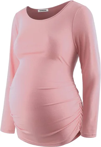Vista 34 de GINKANA Camiseta de béisbol para mujer, cuello redondo, manga raglán floral, camiseta superior de maternidad, blusa para embarazo Esqueleto A-glow
