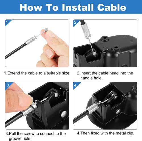 Vista 6 de Nonley Piezas de repuesto de mango reclinable de metal resistente con cable, asa reclinable que se adapta a la mayoría de los principales sofás