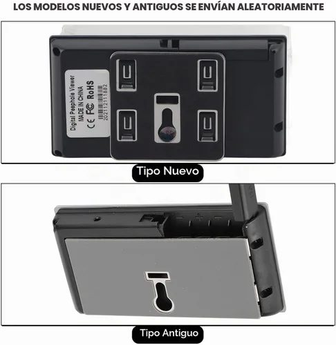 Vista 8 de Mirilla de puerta Socobeta con timbre y cámara de seguridad mini HD inteligente, pantalla LCD de 3.5 pulgadas
