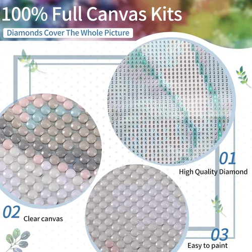Vista 5 de Containlol Juego de 6 piezas de arte de diamantes para niños, lindos animales, arte de diamantes para adultos principiantes, 5D, kit de pintura