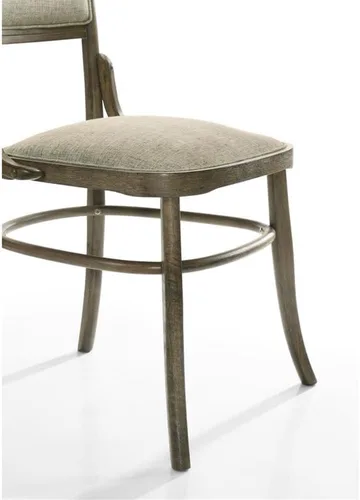 Vista 5 de Lilola Home Bistro - Juego de 2 sillas de comedor de tela contemporánea vintage de nogal de 19 pulgadas de ancho con cojín