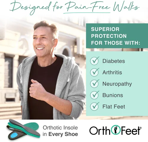 Vista 4 de Orthofeet Men's Orthopedic Knit Lava Sneakers